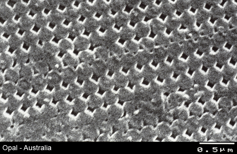 Opal - Struktur im Rasterelektronenmikroskop