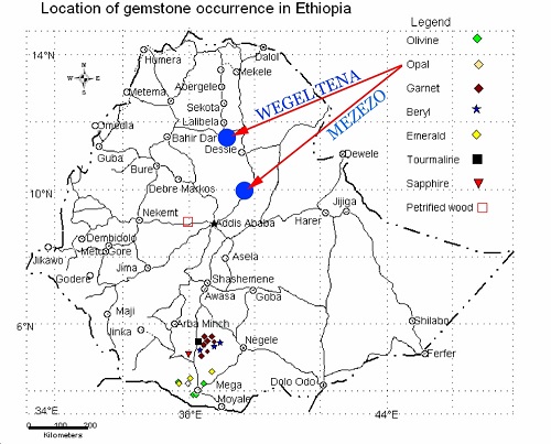 Opalvorkommen in Äthiopien